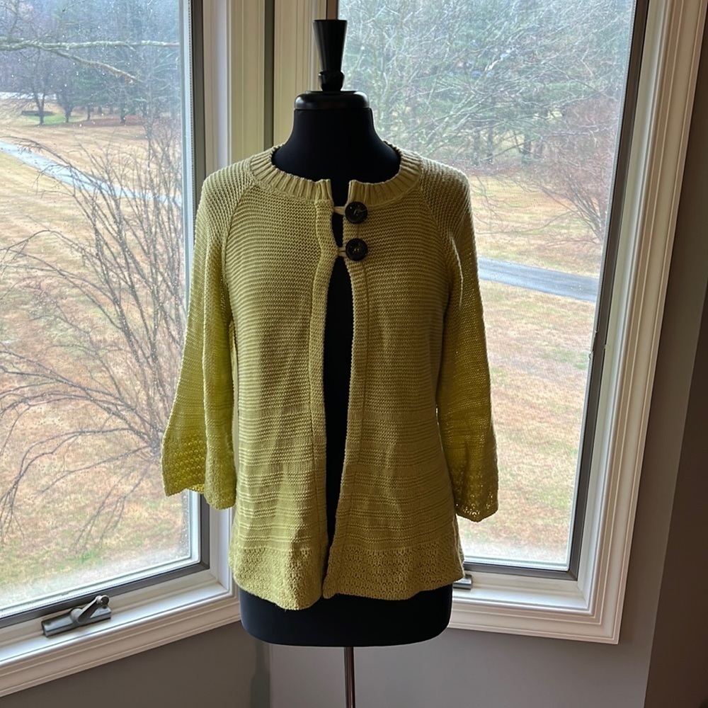 Denim & Co. Trendy & Casual 2 Button Closure Cardigan